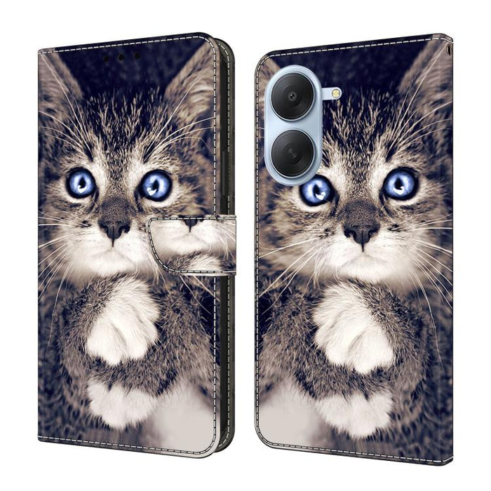 Funda para teléfono de cuero vegano pintado con efecto cristal, For Redmi Note 15 5G / 4G Global 164mm / Poco M8 5G, For Redmi Note 15 Pro 5G Global 163.6mm, For Redmi 15C 5G / 4G EU 173mm / Poco C85 5G, For Redmi 15 5G Global / 4G SEA 169.5mm         ...