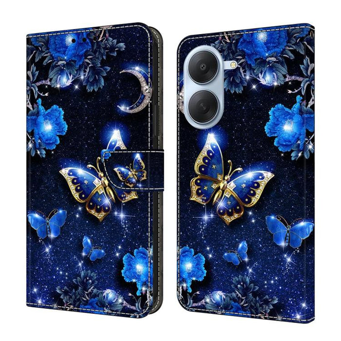 Funda para teléfono de cuero vegano pintado con efecto cristal, For Redmi Note 15 5G / 4G Global 164mm / Poco M8 5G, For Redmi Note 15 Pro 5G Global 163.6mm, For Redmi 15C 5G / 4G EU 173mm / Poco C85 5G, For Redmi 15 5G Global / 4G SEA 169.5mm         ...