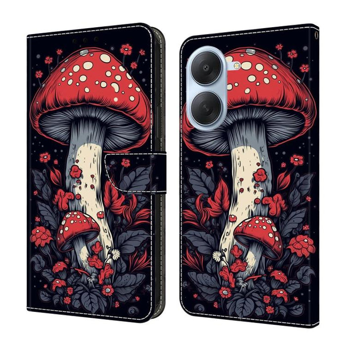Funda para teléfono de cuero vegano pintado con efecto cristal, For Redmi Note 15 5G / 4G Global 164mm / Poco M8 5G, For Redmi Note 15 Pro 5G Global 163.6mm, For Redmi 15C 5G / 4G EU 173mm / Poco C85 5G, For Redmi 15 5G Global / 4G SEA 169.5mm         ...