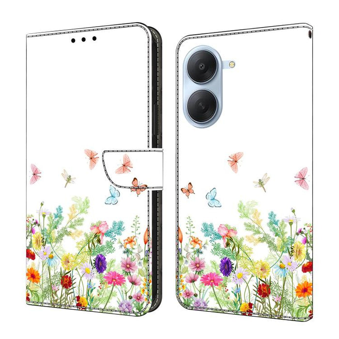 Funda para teléfono de cuero vegano pintado con efecto cristal, For Redmi Note 15 5G / 4G Global 164mm / Poco M8 5G, For Redmi Note 15 Pro 5G Global 163.6mm, For Redmi 15C 5G / 4G EU 173mm / Poco C85 5G, For Redmi 15 5G Global / 4G SEA 169.5mm         ...