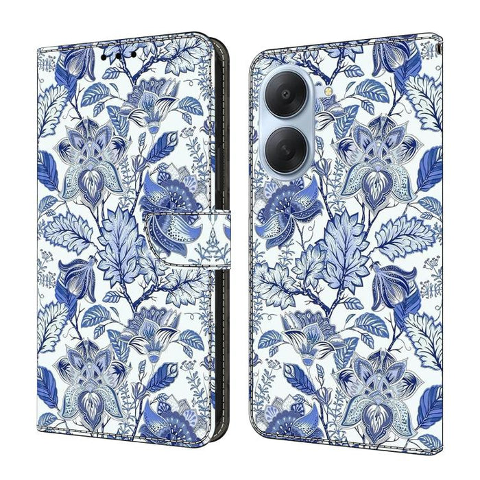 Funda para teléfono de cuero vegano pintado con efecto cristal, For Redmi Note 15 5G / 4G Global 164mm / Poco M8 5G, For Redmi Note 15 Pro 5G Global 163.6mm, For Redmi 15C 5G / 4G EU 173mm / Poco C85 5G, For Redmi 15 5G Global / 4G SEA 169.5mm         ...