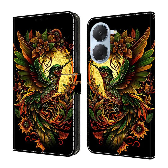 Funda para teléfono de cuero vegano pintado con efecto cristal, For Redmi Note 15 5G / 4G Global 164mm / Poco M8 5G, For Redmi Note 15 Pro 5G Global 163.6mm, For Redmi 15C 5G / 4G EU 173mm / Poco C85 5G, For Redmi 15 5G Global / 4G SEA 169.5mm         ...