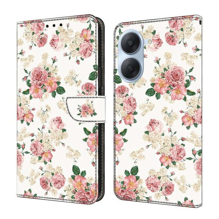 Funda para teléfono de cuero vegano pintado con efecto cristal, For Redmi Note 15 5G / 4G Global 164mm / Poco M8 5G, For Redmi Note 15 Pro 5G Global 163.6mm, For Redmi 15C 5G / 4G EU 173mm / Poco C85 5G, For Redmi 15 5G Global / 4G SEA 169.5mm         ...