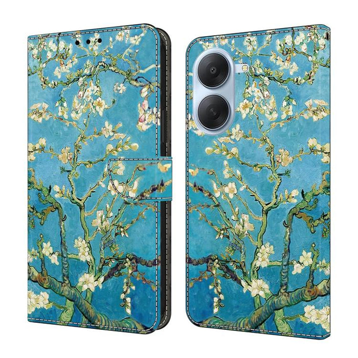 Funda para teléfono de cuero vegano pintado con efecto cristal, For Redmi Note 15 5G / 4G Global 164mm / Poco M8 5G, For Redmi Note 15 Pro 5G Global 163.6mm, For Redmi 15C 5G / 4G EU 173mm / Poco C85 5G, For Redmi 15 5G Global / 4G SEA 169.5mm         ...