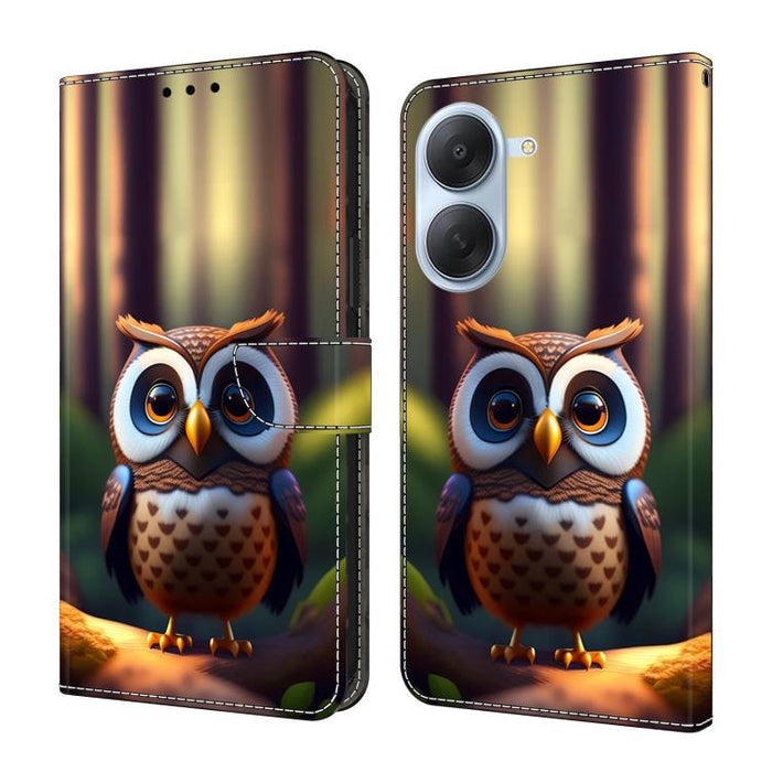 Funda para teléfono de cuero vegano pintado con efecto cristal, For Redmi Note 15 5G / 4G Global 164mm / Poco M8 5G, For Redmi Note 15 Pro 5G Global 163.6mm, For Redmi 15C 5G / 4G EU 173mm / Poco C85 5G, For Redmi 15 5G Global / 4G SEA 169.5mm         ...