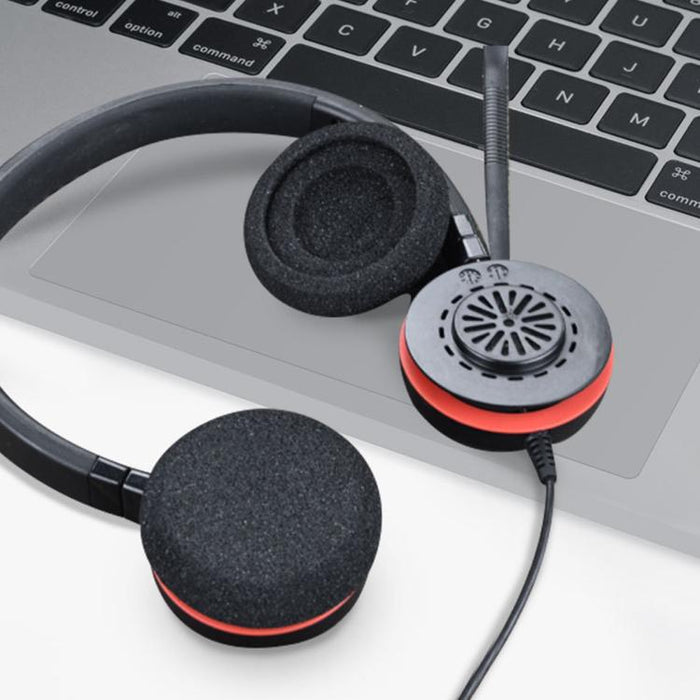 XDcase 1 par de almohadillas de esponja para auriculares, pieza de repuesto con herramienta de palanca, For Jabra Evolve 20/20se/30/30 II/40/65