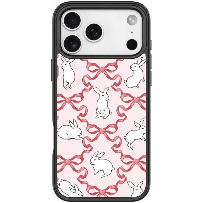 Funda magnética para teléfono con diseño de conejo blanco y nudo de mariposa, For iPhone 17 Pro Max, For iPhone 17 Pro, For iPhone 17, For iPhone Air, For iPhone 16 Pro Max, For iPhone 16 Pro, For iPhone 15 Pro Max, For iPhone 15 Pro