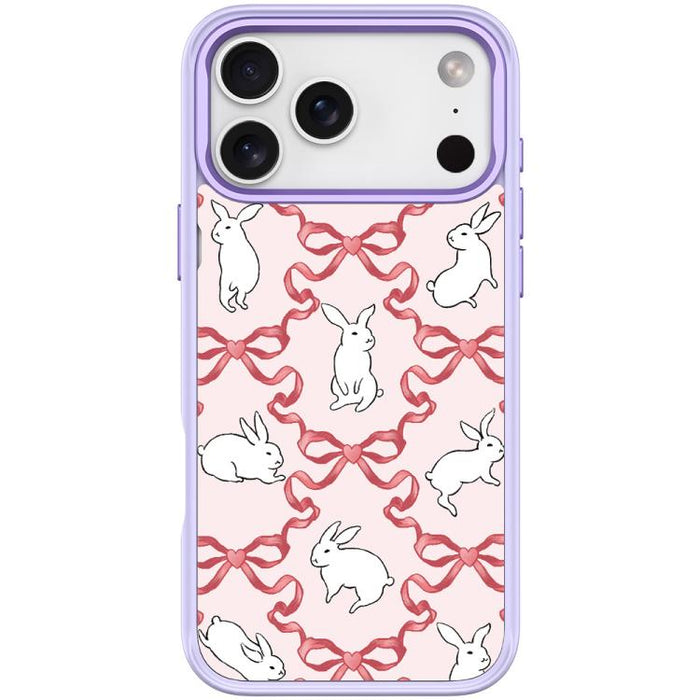 Funda magnética para teléfono con diseño de conejo blanco y nudo de mariposa, For iPhone 17 Pro Max, For iPhone 17 Pro, For iPhone 17, For iPhone Air, For iPhone 16 Pro Max, For iPhone 16 Pro, For iPhone 15 Pro Max, For iPhone 15 Pro