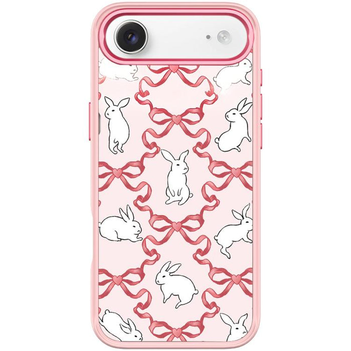 Funda magnética para teléfono con diseño de conejo blanco y nudo de mariposa, For iPhone 17 Pro Max, For iPhone 17 Pro, For iPhone 17, For iPhone Air, For iPhone 16 Pro Max, For iPhone 16 Pro, For iPhone 15 Pro Max, For iPhone 15 Pro