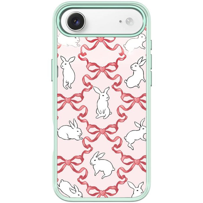 Funda magnética para teléfono con diseño de conejo blanco y nudo de mariposa, For iPhone 17 Pro Max, For iPhone 17 Pro, For iPhone 17, For iPhone Air, For iPhone 16 Pro Max, For iPhone 16 Pro, For iPhone 15 Pro Max, For iPhone 15 Pro
