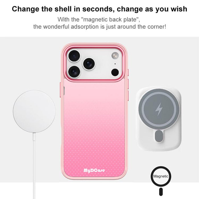 Funda magnética para teléfono con estampado de puntos rosa, For iPhone 17 Pro Max, For iPhone 17 Pro, For iPhone 17, For iPhone Air, For iPhone 16 Pro Max, For iPhone 16 Pro, For iPhone 15 Pro Max, For iPhone 15 Pro