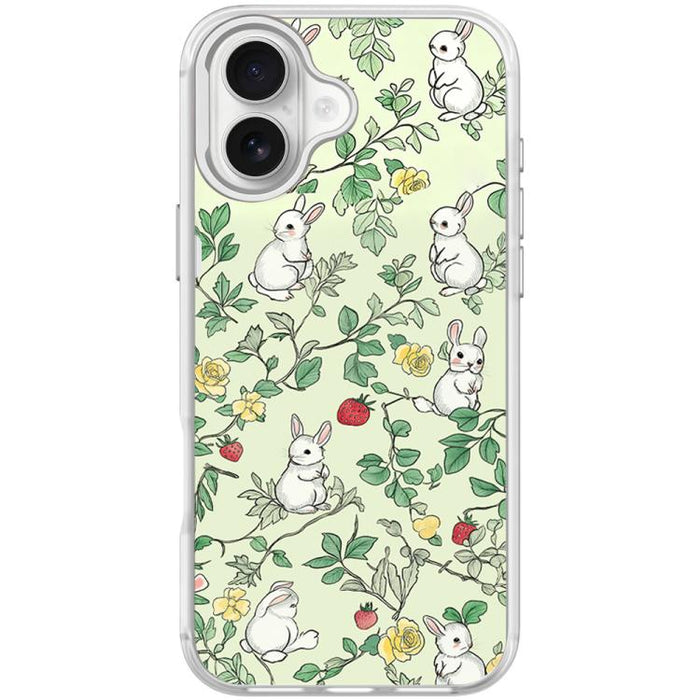 Funda magnética para teléfono con estampado de conejo y ramas, For iPhone 17 Pro Max, For iPhone 17 Pro, For iPhone 17, For iPhone Air, For iPhone 16 Pro Max, For iPhone 16 Pro, For iPhone 15 Pro Max, For iPhone 15 Pro