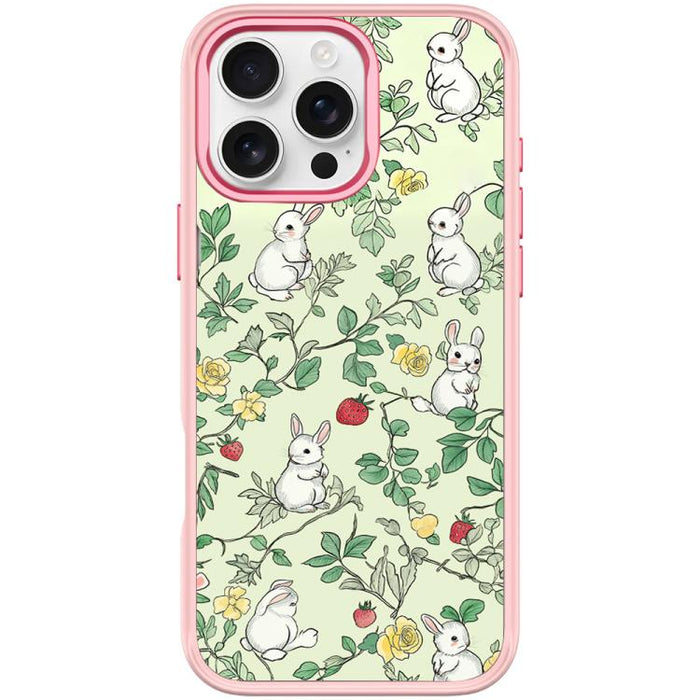 Funda magnética para teléfono con estampado de conejo y ramas, For iPhone 17 Pro Max, For iPhone 17 Pro, For iPhone 17, For iPhone Air, For iPhone 16 Pro Max, For iPhone 16 Pro, For iPhone 15 Pro Max, For iPhone 15 Pro