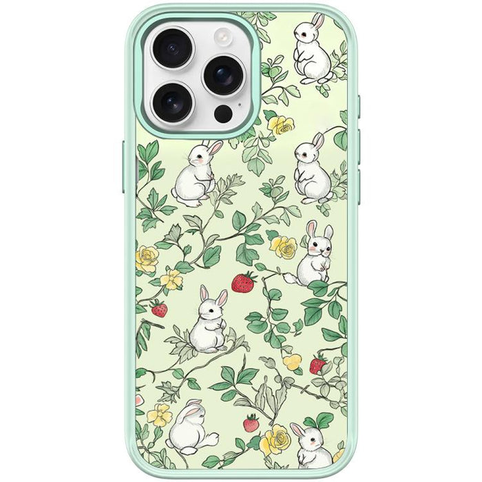 Funda magnética para teléfono con estampado de conejo y ramas, For iPhone 17 Pro Max, For iPhone 17 Pro, For iPhone 17, For iPhone Air, For iPhone 16 Pro Max, For iPhone 16 Pro, For iPhone 15 Pro Max, For iPhone 15 Pro