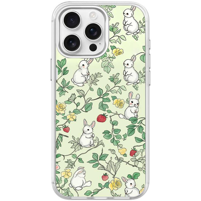 Funda magnética para teléfono con estampado de conejo y ramas, For iPhone 17 Pro Max, For iPhone 17 Pro, For iPhone 17, For iPhone Air, For iPhone 16 Pro Max, For iPhone 16 Pro, For iPhone 15 Pro Max, For iPhone 15 Pro