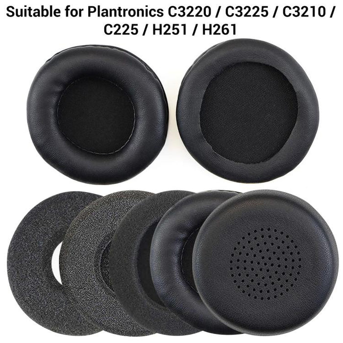 XDcase 1 par de almohadillas de repuesto para auriculares con herramienta de palanca, For Plantronics C3220 / C3225 / C3210