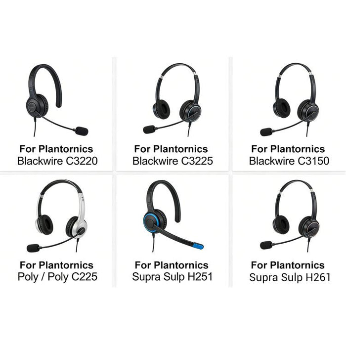 XDcase 1 par de almohadillas de repuesto para auriculares con herramienta de palanca, For Plantronics C3220 / C3225 / C3210