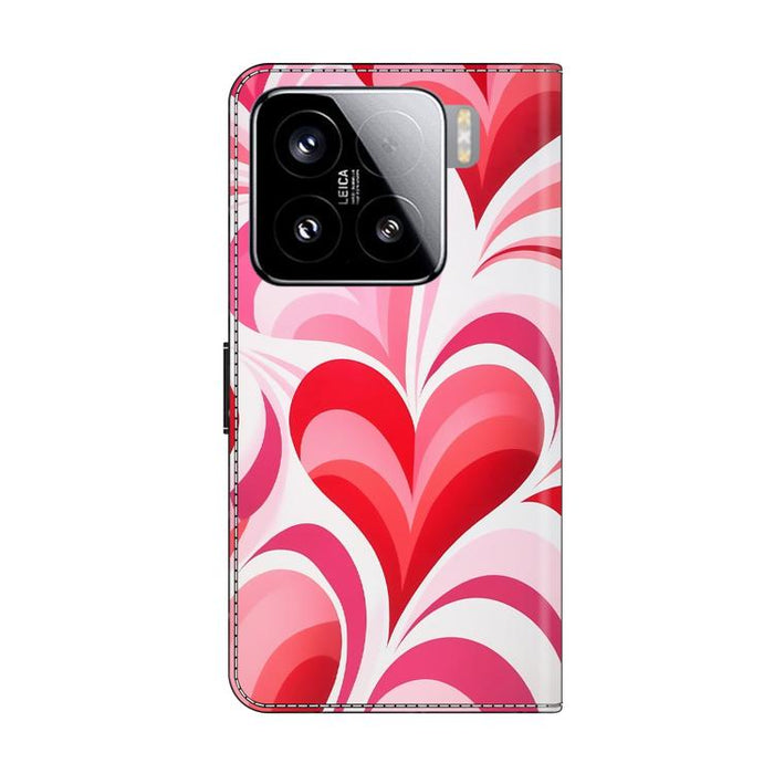 Funda para teléfono de cuero vegano pintado con efecto cristal, For Xiaomi 15