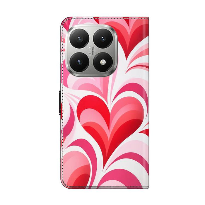 Funda para teléfono de cuero vegano pintado con efecto cristal, For Xiaomi 15T, For Xiaomi 15 Pro, For Xiaomi 15