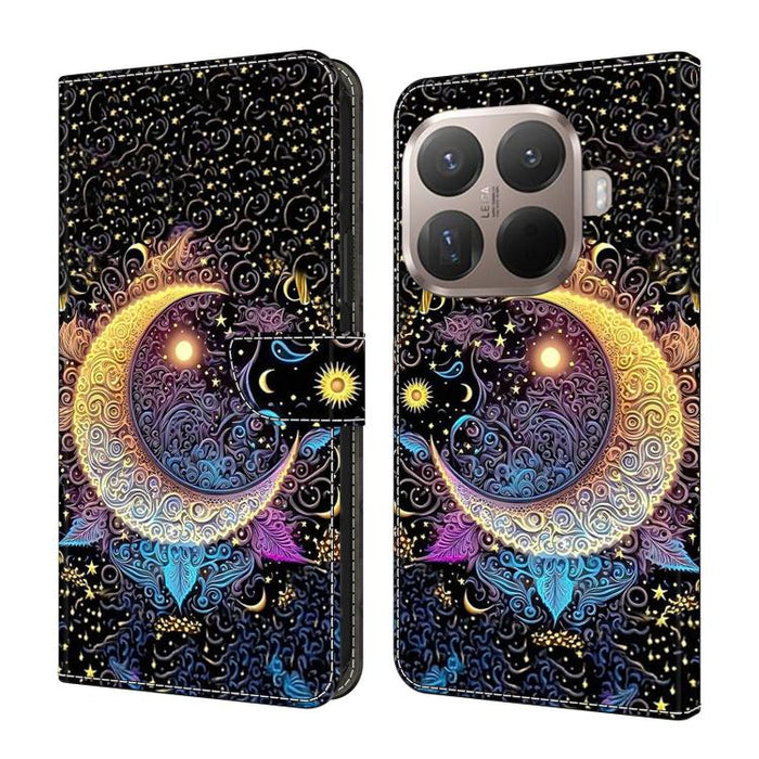Funda para teléfono de cuero vegano pintado con efecto cristal, For Xiaomi 17 Ultra, For Xiaomi 15T Pro, For Xiaomi 15T, For Xiaomi 15 Pro