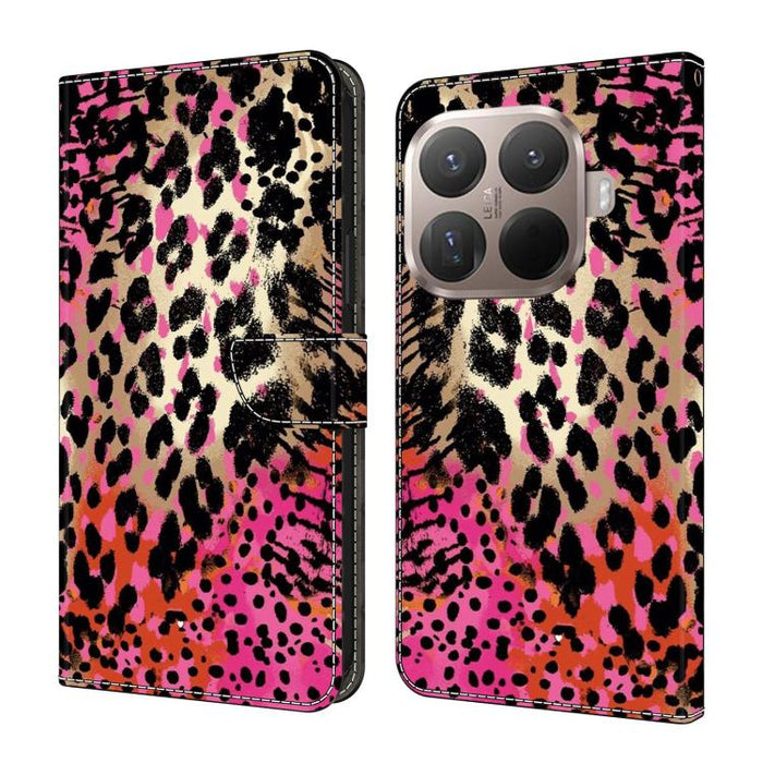 Funda para teléfono de cuero vegano pintado con efecto cristal, For Xiaomi 17 Ultra, For Xiaomi 15T Pro, For Xiaomi 15T, For Xiaomi 15 Pro
