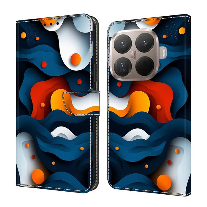 Funda para teléfono de cuero vegano pintado con efecto cristal, For Xiaomi 17 Ultra, For Xiaomi 15T Pro, For Xiaomi 15T, For Xiaomi 15 Pro