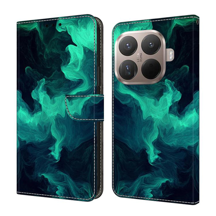 Funda para teléfono de cuero vegano pintado con efecto cristal, For Xiaomi 17 Ultra, For Xiaomi 15T Pro, For Xiaomi 15T, For Xiaomi 15 Pro
