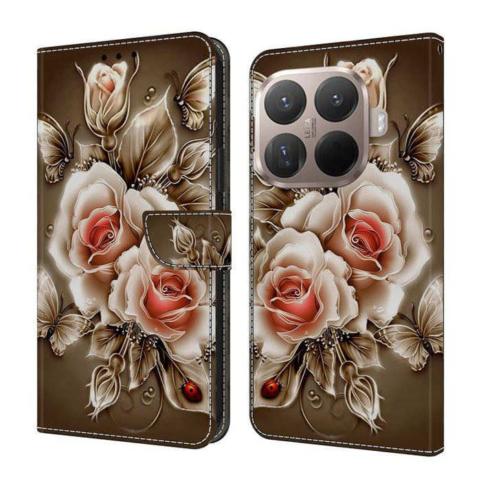Funda para teléfono de cuero vegano pintado con efecto cristal, For Xiaomi 17 Ultra, For Xiaomi 15T Pro, For Xiaomi 15T, For Xiaomi 15 Pro