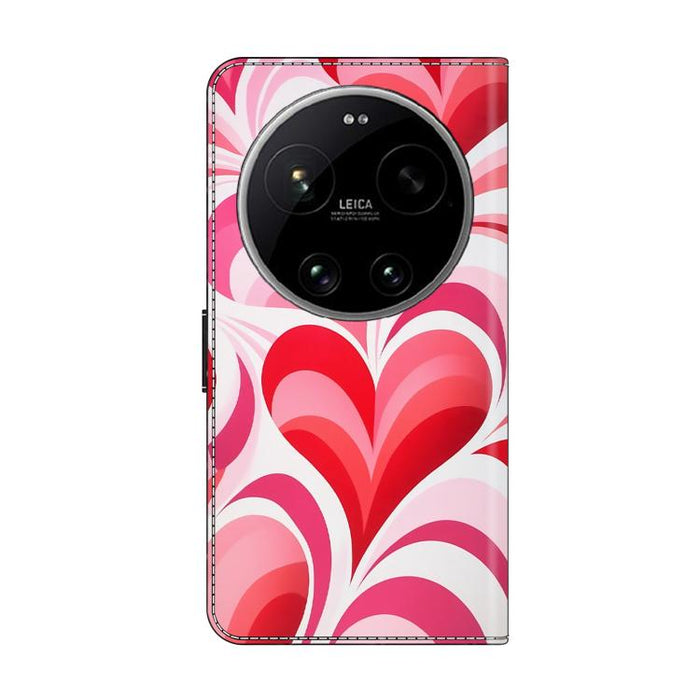 Funda para teléfono de cuero vegano pintado con efecto cristal, For Xiaomi 17 Ultra, For Xiaomi 15T Pro, For Xiaomi 15T, For Xiaomi 15 Pro