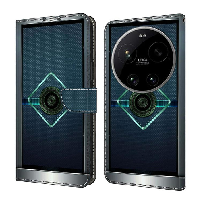 Funda para teléfono de cuero vegano pintado con efecto cristal, For Xiaomi 17 Ultra, For Xiaomi 15T Pro, For Xiaomi 15T, For Xiaomi 15 Pro