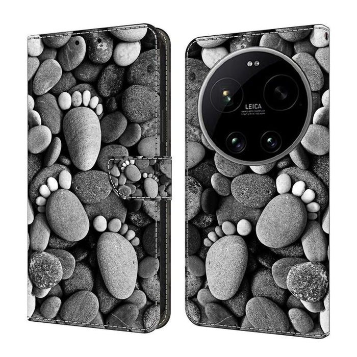 Funda para teléfono de cuero vegano pintado con efecto cristal, For Xiaomi 17 Ultra, For Xiaomi 15T Pro, For Xiaomi 15T, For Xiaomi 15 Pro