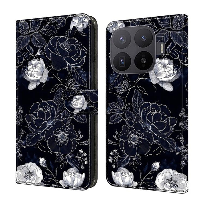Funda para teléfono de cuero vegano pintado con efecto cristal, For Xiaomi 17 Ultra, For Xiaomi 15T Pro, For Xiaomi 15T, For Xiaomi 15 Pro