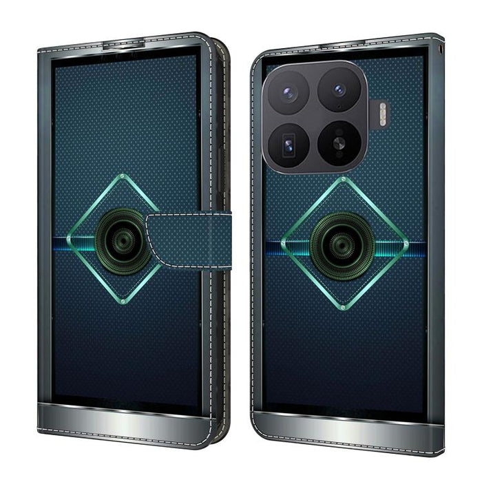 Funda para teléfono de cuero vegano pintado con efecto cristal, For Xiaomi 17 Ultra, For Xiaomi 15T Pro, For Xiaomi 15T, For Xiaomi 15 Pro