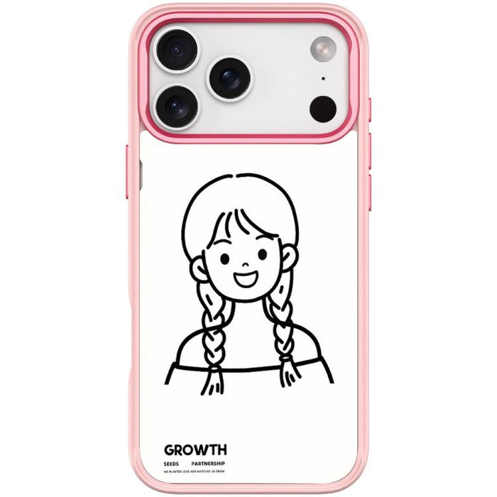 Funda magnética para teléfono con estampado de chica con doble trenza estilo boceto, For iPhone 17 Pro Max, For iPhone 17 Pro, For iPhone 17, For iPhone Air, For iPhone 16 Pro Max, For iPhone 16 Pro, For iPhone 15 Pro Max, For iPhone 15 Pro