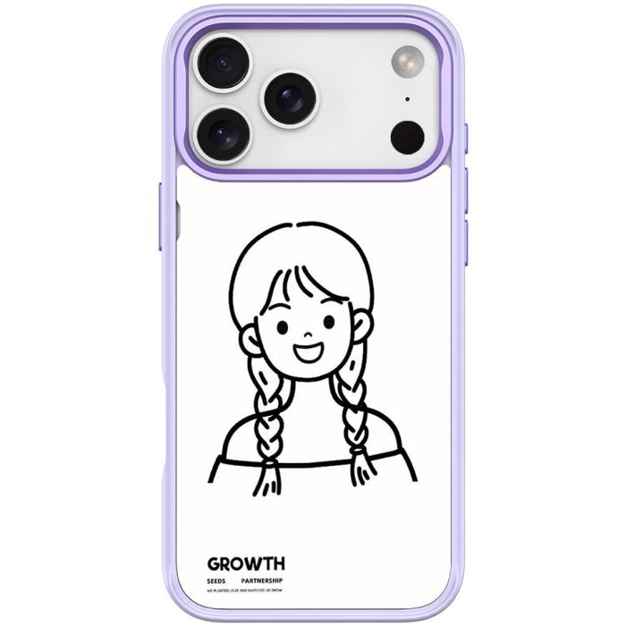 Funda magnética para teléfono con estampado de chica con doble trenza estilo boceto, For iPhone 17 Pro Max, For iPhone 17 Pro, For iPhone 17, For iPhone Air, For iPhone 16 Pro Max, For iPhone 16 Pro, For iPhone 15 Pro Max, For iPhone 15 Pro