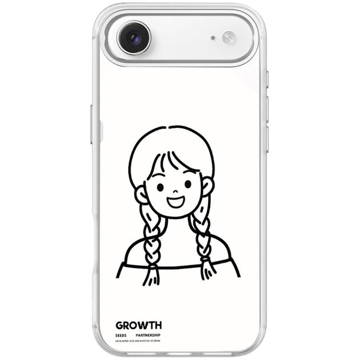 Funda magnética para teléfono con estampado de chica con doble trenza estilo boceto, For iPhone 17 Pro Max, For iPhone 17 Pro, For iPhone 17, For iPhone Air, For iPhone 16 Pro Max, For iPhone 16 Pro, For iPhone 15 Pro Max, For iPhone 15 Pro