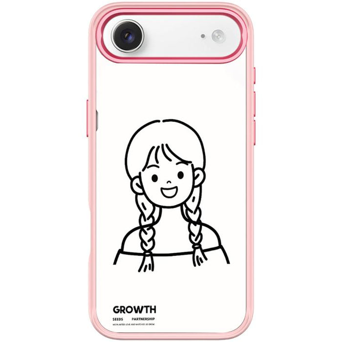 Funda magnética para teléfono con estampado de chica con doble trenza estilo boceto, For iPhone 17 Pro Max, For iPhone 17 Pro, For iPhone 17, For iPhone Air, For iPhone 16 Pro Max, For iPhone 16 Pro, For iPhone 15 Pro Max, For iPhone 15 Pro