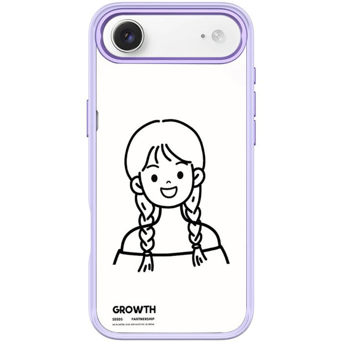 Funda magnética para teléfono con estampado de chica con doble trenza estilo boceto, For iPhone 17 Pro Max, For iPhone 17 Pro, For iPhone 17, For iPhone Air, For iPhone 16 Pro Max, For iPhone 16 Pro, For iPhone 15 Pro Max, For iPhone 15 Pro