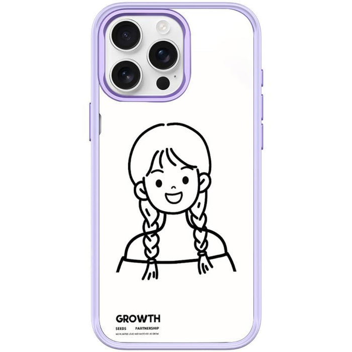 Funda magnética para teléfono con estampado de chica con doble trenza estilo boceto, For iPhone 17 Pro Max, For iPhone 17 Pro, For iPhone 17, For iPhone Air, For iPhone 16 Pro Max, For iPhone 16 Pro, For iPhone 15 Pro Max, For iPhone 15 Pro