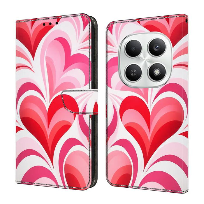 Funda para teléfono de cuero vegano pintado con efecto cristal, For Redmi Note 15 5G / 4G Global 164mm, For Redmi Note 15 Pro 5G Global 163.6mm, For Redmi 15C 5G / 4G EU 173mm, For Redmi 15 5G Global / 4G SEA 169.5mm