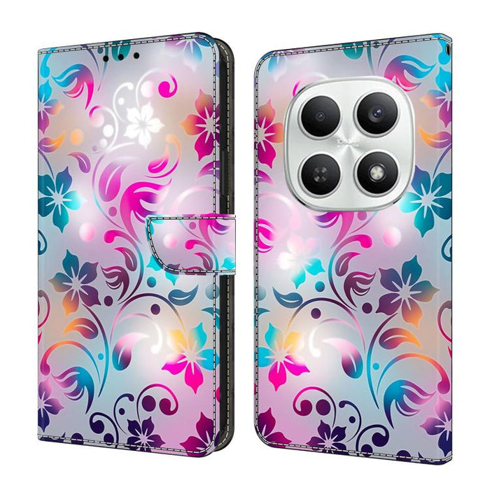 Funda para teléfono de cuero vegano pintado con efecto cristal, For Redmi Note 15 5G / 4G Global 164mm, For Redmi Note 15 Pro 5G Global 163.6mm, For Redmi 15C 5G / 4G EU 173mm, For Redmi 15 5G Global / 4G SEA 169.5mm