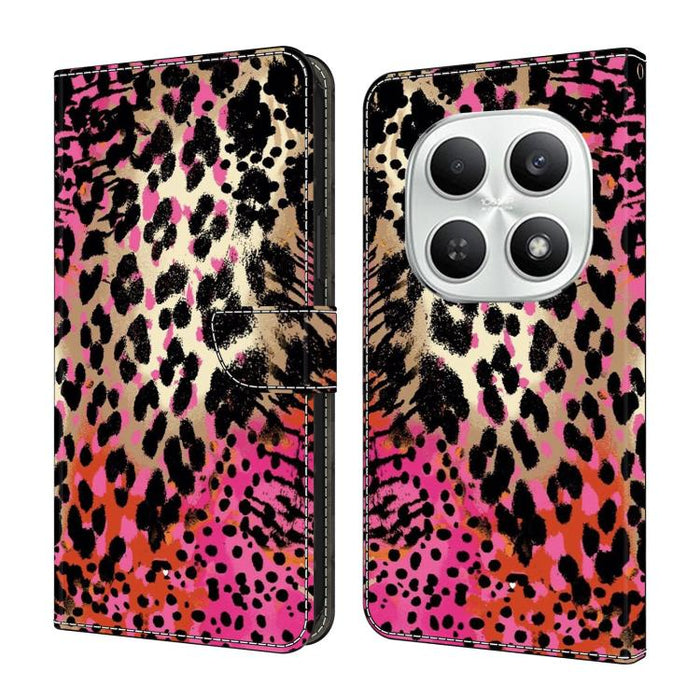 Funda para teléfono de cuero vegano pintado con efecto cristal, For Redmi Note 15 5G / 4G Global 164mm, For Redmi Note 15 Pro 5G Global 163.6mm, For Redmi 15C 5G / 4G EU 173mm, For Redmi 15 5G Global / 4G SEA 169.5mm
