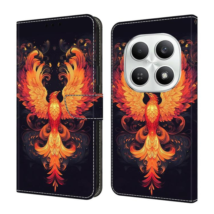 Funda para teléfono de cuero vegano pintado con efecto cristal, For Redmi Note 15 5G / 4G Global 164mm, For Redmi Note 15 Pro 5G Global 163.6mm, For Redmi 15C 5G / 4G EU 173mm, For Redmi 15 5G Global / 4G SEA 169.5mm