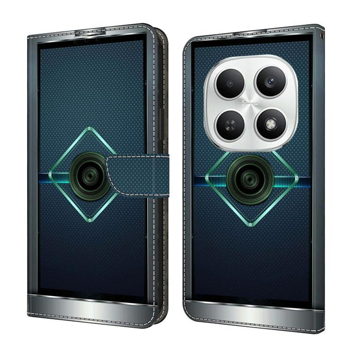 Funda para teléfono de cuero vegano pintado con efecto cristal, For Redmi Note 15 5G / 4G Global 164mm, For Redmi Note 15 Pro 5G Global 163.6mm, For Redmi 15C 5G / 4G EU 173mm, For Redmi 15 5G Global / 4G SEA 169.5mm