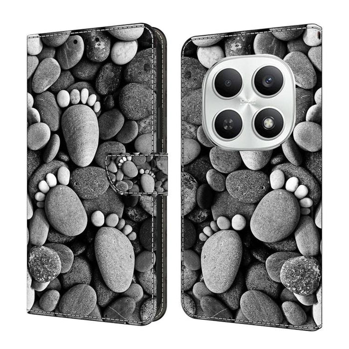 Funda para teléfono de cuero vegano pintado con efecto cristal, For Redmi Note 15 5G / 4G Global 164mm, For Redmi Note 15 Pro 5G Global 163.6mm, For Redmi 15C 5G / 4G EU 173mm, For Redmi 15 5G Global / 4G SEA 169.5mm
