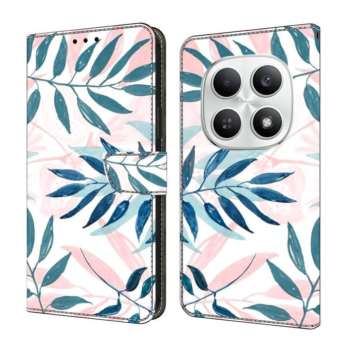 Funda para teléfono de cuero vegano pintado con efecto cristal, For Redmi Note 15 5G / 4G Global 164mm, For Redmi Note 15 Pro 5G Global 163.6mm, For Redmi 15C 5G / 4G EU 173mm, For Redmi 15 5G Global / 4G SEA 169.5mm
