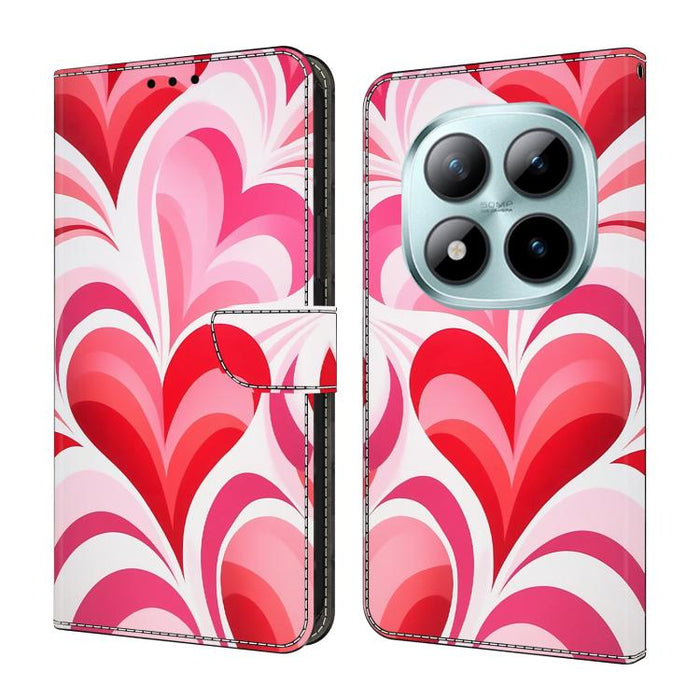 Funda para teléfono de cuero vegano pintado con efecto cristal, For Redmi Note 15 5G / 4G Global 164mm, For Redmi Note 15 Pro 5G Global 163.6mm, For Redmi 15C 5G / 4G EU 173mm, For Redmi 15 5G Global / 4G SEA 169.5mm