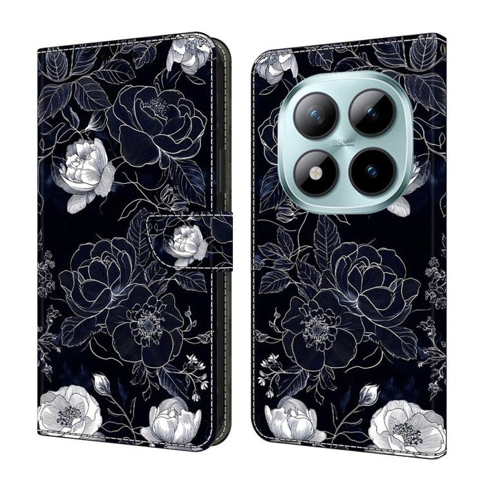 Funda para teléfono de cuero vegano pintado con efecto cristal, For Redmi Note 15 5G / 4G Global 164mm, For Redmi Note 15 Pro 5G Global 163.6mm, For Redmi 15C 5G / 4G EU 173mm, For Redmi 15 5G Global / 4G SEA 169.5mm