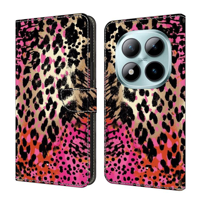 Funda para teléfono de cuero vegano pintado con efecto cristal, For Redmi Note 15 5G / 4G Global 164mm, For Redmi Note 15 Pro 5G Global 163.6mm, For Redmi 15C 5G / 4G EU 173mm, For Redmi 15 5G Global / 4G SEA 169.5mm