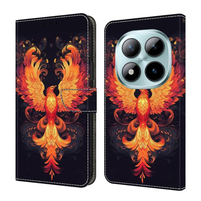 Funda para teléfono de cuero vegano pintado con efecto cristal, For Redmi Note 15 5G / 4G Global 164mm, For Redmi Note 15 Pro 5G Global 163.6mm, For Redmi 15C 5G / 4G EU 173mm, For Redmi 15 5G Global / 4G SEA 169.5mm